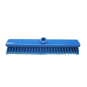 Bezem zacht 40 cm kunststof blauw/haar blauw
