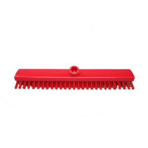 Bezem zacht 40 cm kunststof rood/haar rood
