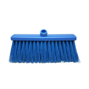 Bezem hard 30 cm kunststof blauw/haar blauw
