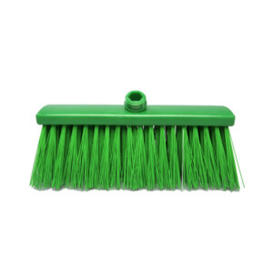 Bezem hard 30 cm kunststof groen/haar groen