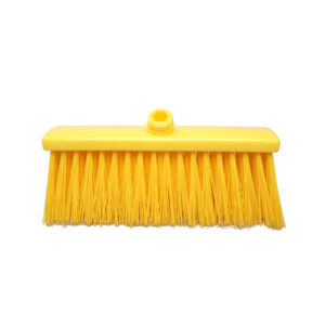 Bezem hard 30 cm kunststof geel/haar geel