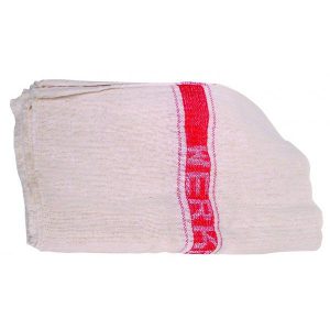 Werkdoek maat 40 x 45 cm met rode band