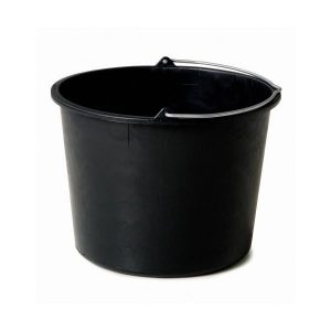 Emmer 12 ltr. zwart rond
