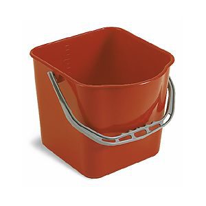 Emmer 18 ltr. rood vierkant