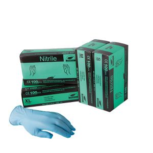 Handschoenen Nitril Blauw Large ongepoederd - Afbeelding 2