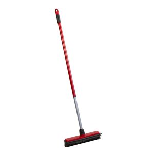 Rubberbezem 30 cm rood