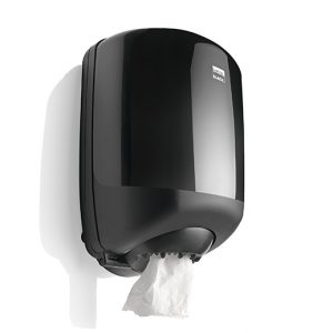 Poetsroldispenser Satino midi kunststof zwart