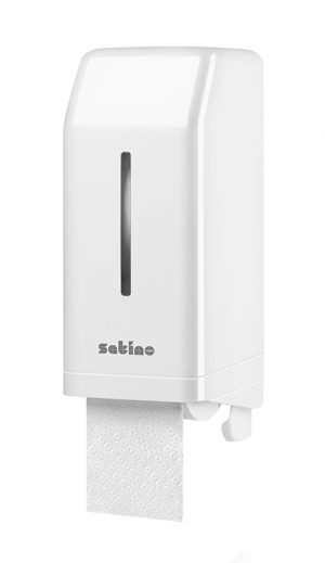 Wepa Toiletroldispenser Satino kunststof wit (SATINO NIEUW)) JT3 - Afbeelding 2