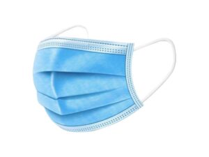 Mondmaskers  3-laags met elastiek doosje á 50 stuks blauw IR