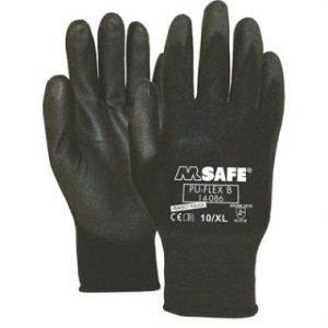 Handschoen Black M-safe PU  (werkhandschoen) Maat M per paar