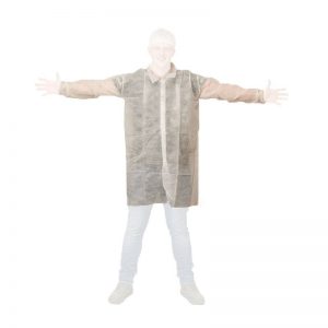 Bezoekersjas Non Woven met drukknoop XL