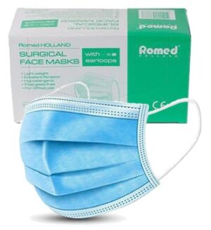 Mondmasker 3-laags met elastiek Chirurgische doosje 50 stuks blauw Type ll R